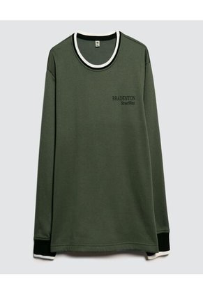 Buzo Para Hombre Cuello Redondo Color Verde Marca Ostu #60060452