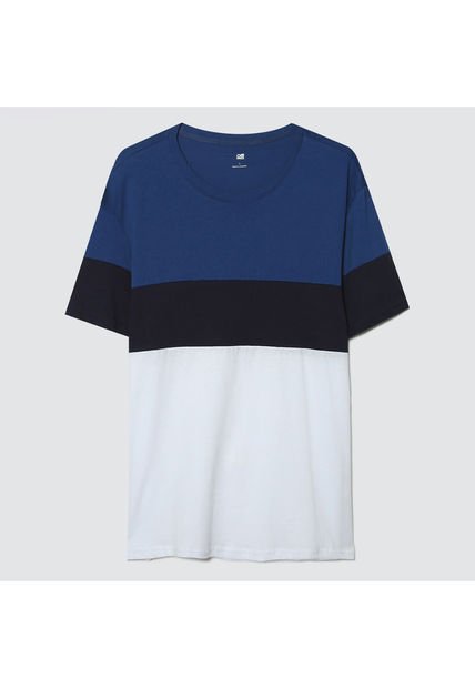 Camiseta Para Hombre Manga Corta Color Azul  Marca Ostu #60091102