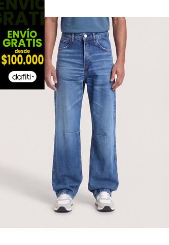 Jean  Para Hombre Loose Color Azul Marca Ostu #60160446 Ostu