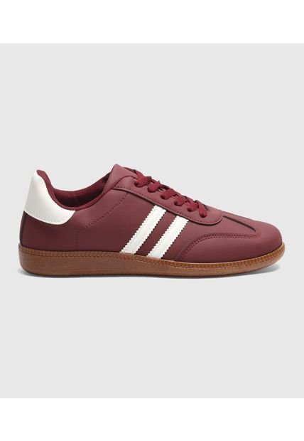 Tenis Para Mujer Casual Color Vino Marca Ostu #40720187