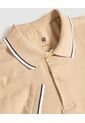 Polo Para Hombre Cuello Tejido Sin Bolsillo Color Beige Marca Ostu #60110714 de Ostu