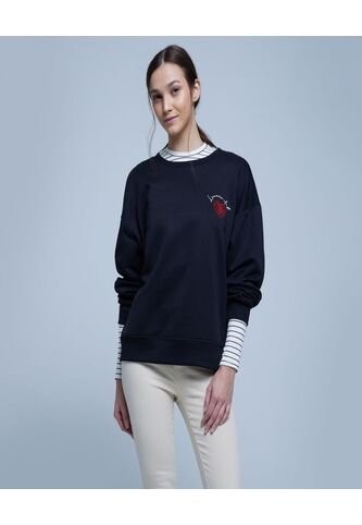 Buzo Para Mujer Cuello Redondo Color Negro Marca Ostu #40060342 Ostu