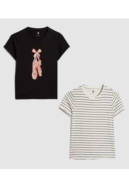 Camiseta Para Niña Manga Corta Color Pack X Marca Ostu #90090242