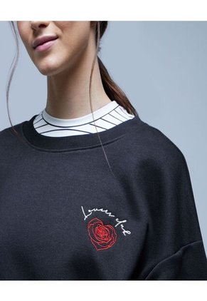 Buzo Para Mujer Cuello Redondo Color Negro Marca Ostu #40060342