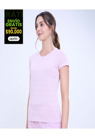 Camiseta Para Mujer Manga Corta Color Rosa Marca Ostu #40092269 Ostu