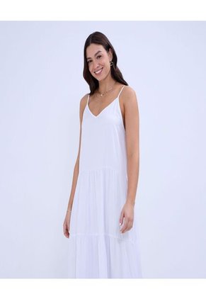 Vestido Para Mujer M/Sisa Largo Color Blanco Marca Ostu #40170277