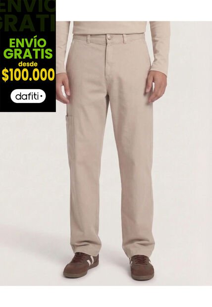 Pantalón  Para Hombre Moda Color Beige Marca Ostu #60070528