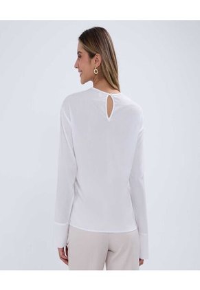 Blusa Para Mujer Manga Larga Color Crudo Marca Ostu #40121058