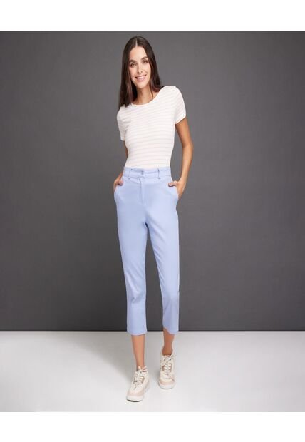 Pantalon Para Mujer Capri Color Azul  Marca Ostu #40070347