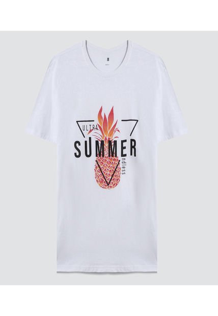 Camiseta Para Hombre Manga Corta Color Blanco Marca Ostu #60091209