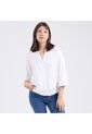 Blusa Para Mujer Manga 3/4 Color Blanco Marca Ostu #40120830 de Ostu