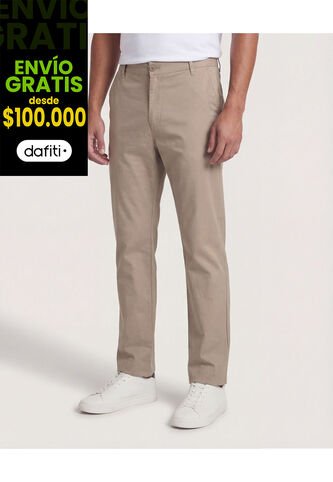 Pantalón  Para Hombre Chino Color Café Marca Ostu #60070564 Ostu