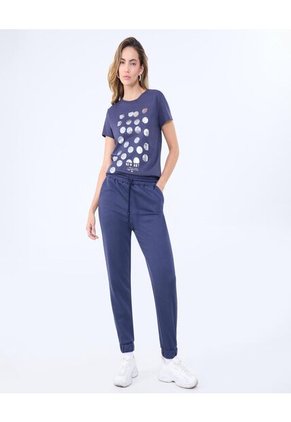 Pantalon Para Mujer Jogger Color Azul Oscuro Marca Ostu #40070716