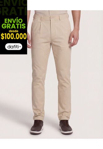 Pantalón  Para Hombre Moda Color Beige Marca Ostu #60070557 Ostu