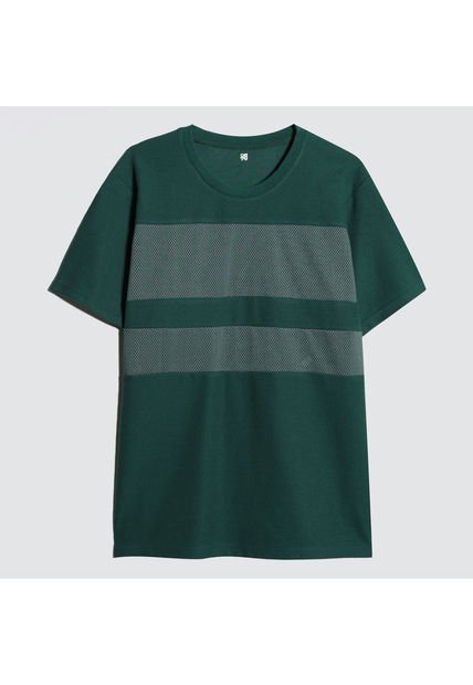 Camiseta Para Hombre Manga Corta Color Verde  Marca Ostu #60091202