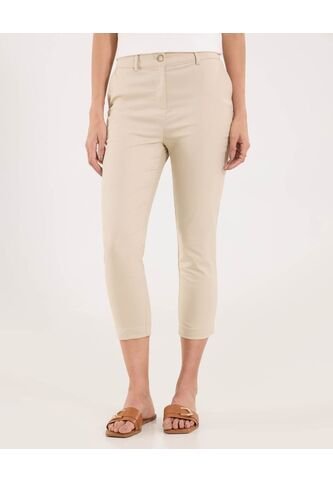 Pantalon Para Mujer Capri Color Beige Marca Ostu #40070771 Ostu