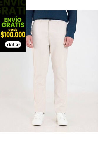 Pantalón  Para Hombre Chino Color Beige Marca Ostu #60070543 Ostu