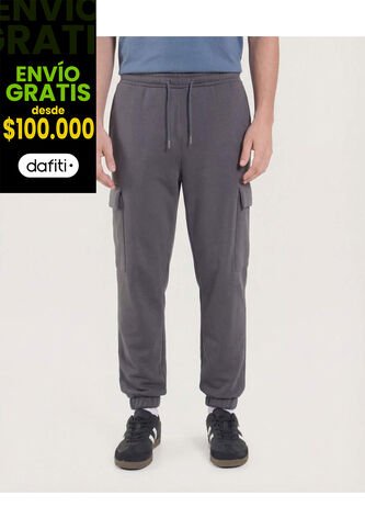 Pantalón  Para Hombre Jogger Color Gris Marca Ostu #60070532 Ostu