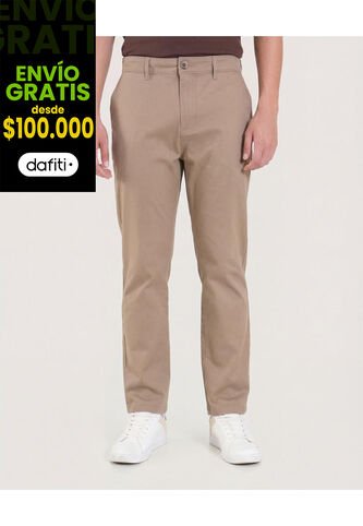 Pantalón  Para Hombre Chino Color Beige Marca Ostu #60070543 Ostu