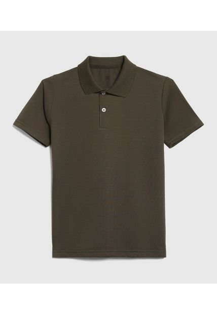 Polo Infantil Niño Manga Corta Color Verde Marca Ostu #80110107
