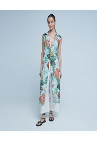 Chaqueta Para Mujer Kimono Color Verde  Marca Ostu #40080213 Ostu