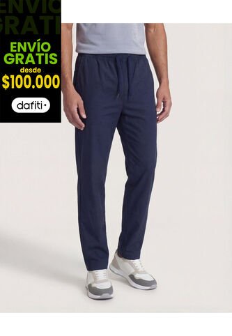 Pantalón  Para Hombre Jogger Color Azul Marca Ostu #60070484 Ostu