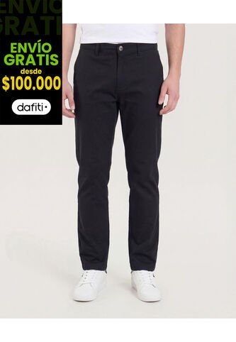 Pantalón  Para Hombre Chino Color Negro Marca Ostu #60070543 Ostu