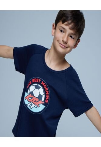 Pijama Para Niño M/C P/L Color Azul  Marca Ostu #80040085 Ostu