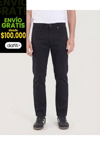 Pantalón  Para Hombre 5 Bolsillos Color Negro Marca Ostu #60070544 Ostu