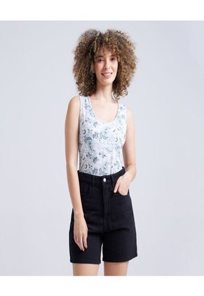 Top Para Mujer Cuello Redondo Color Verde  Marca Ostu #40220294