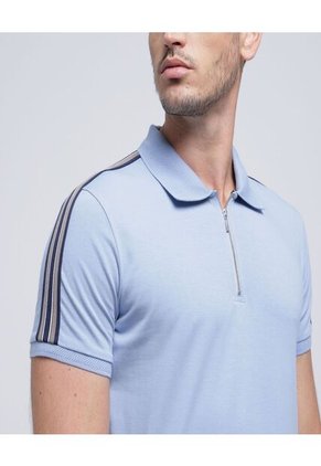 Polo Para Hombre Cuello Tejido Sin Bolsillo Color Azul  Marca Ostu #60110668