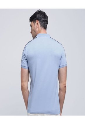 Polo Para Hombre Cuello Tejido Sin Bolsillo Color Azul  Marca Ostu #60110668