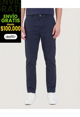 Pantalón  Para Hombre Chino Color Azul Marca Ostu #60070543 Ostu
