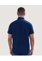 Camisa Para Hombre Manga Corta Con Bolsillo Color Azul  Marca Ostu #60010675 de Ostu