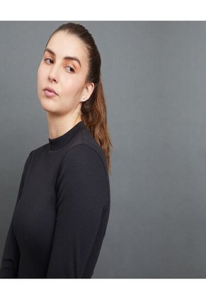 Camiseta Para Mujer Manga Larga Color Negro Marca Ostu #40091502