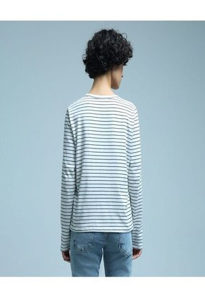 Camiseta Para Mujer Manga Larga Color Azul  Marca Ostu #40092023