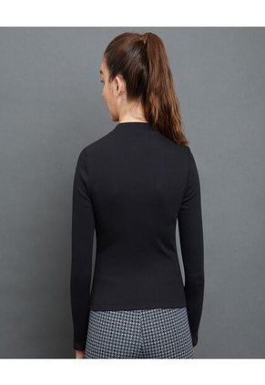 Camiseta Para Mujer Manga Larga Color Negro Marca Ostu #40091502