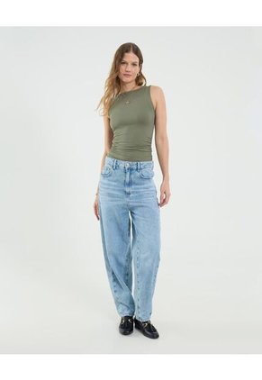 Camiseta Para Mujer Manga Sisa Cuello Redondo Color Verde Marca Ostu #40092514