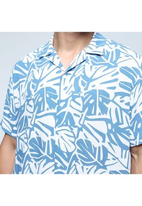 Camisa Para Hombre Manga Corta Sin Bolsillo Color Azul Claro Marca Ostu #60010710