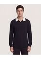 Buzo  Para Hombre Cuello V Color Negro Marca Ostu #60060614 de Ostu