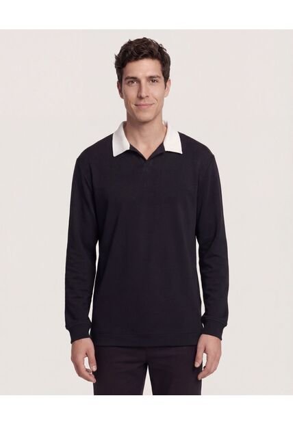 Buzo  Para Hombre Cuello V Color Negro Marca Ostu #60060614