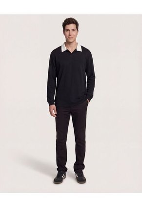 Buzo Para Hombre Cuello V Color Negro Marca Ostu #60060614