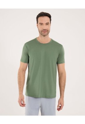 Camiseta Para Hombre Manga Corta Cuello Redondo Color Verde Marca Ostu #60091715