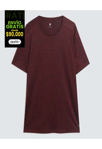 Camiseta Para Hombre Manga Corta Color Vino Marca Ostu #60091347 Ostu
