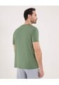 Camiseta Para Hombre Manga Corta Cuello Redondo Color Verde Marca Ostu #60091715 de Ostu