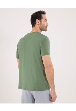 Camiseta Para Hombre Manga Corta Cuello Redondo Color Verde Marca Ostu #60091715