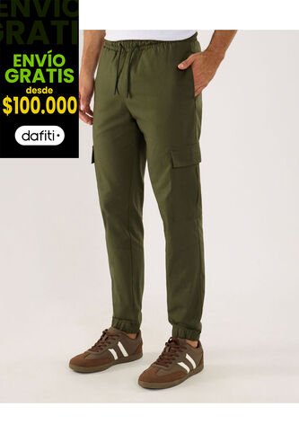 Pantalón Para Hombre Jogger Color Verde Marca Ostu #60070511 Ostu