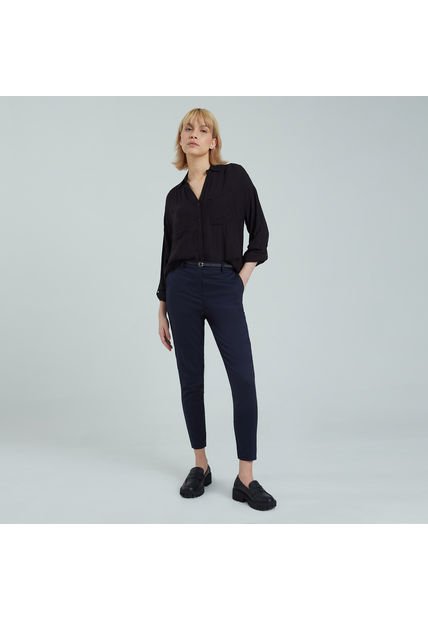 Pantalon Para Mujer Chino Color Azul  Marca Ostu #40070485