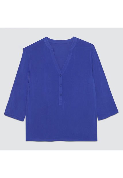 Blusa Para Mujer Manga 3/4 Color Azul  Marca Ostu #40120718