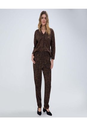 Pantalon Para Mujer Jogger Color Café  Marca Ostu #40070705